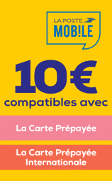 Déstockage carte SIM prépayée La Poste Mobile 10€ de crédit de