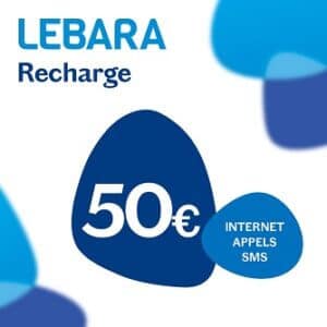 Carte Sim LEBARA Mobile - Appels / SMS / internet - 7.50€ de crédit