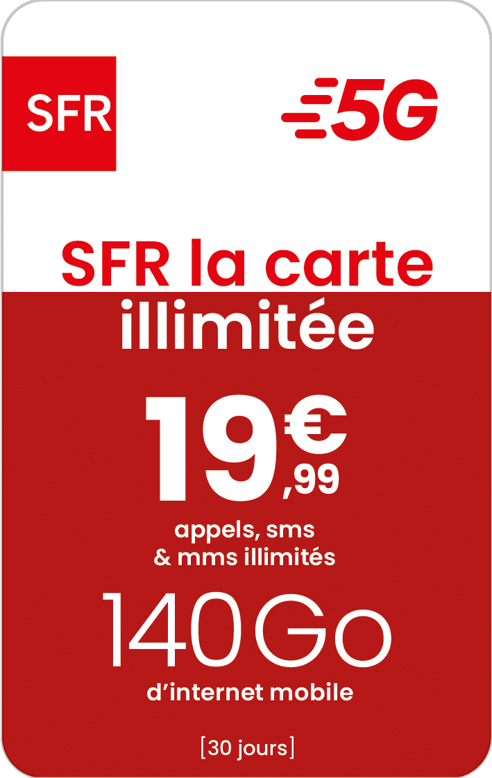 Recharge SFR La Carte Illimitée 19,99€ - Click and Recharge