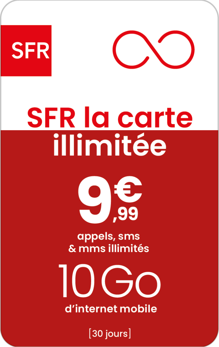 Recharge SFR La Carte Illimitée 9,99€ - Click and Recharge
