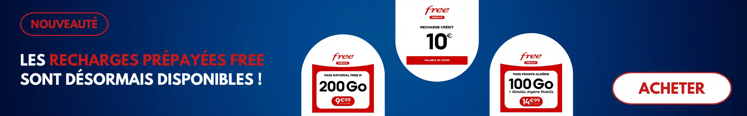 les offres recharge free prépayé