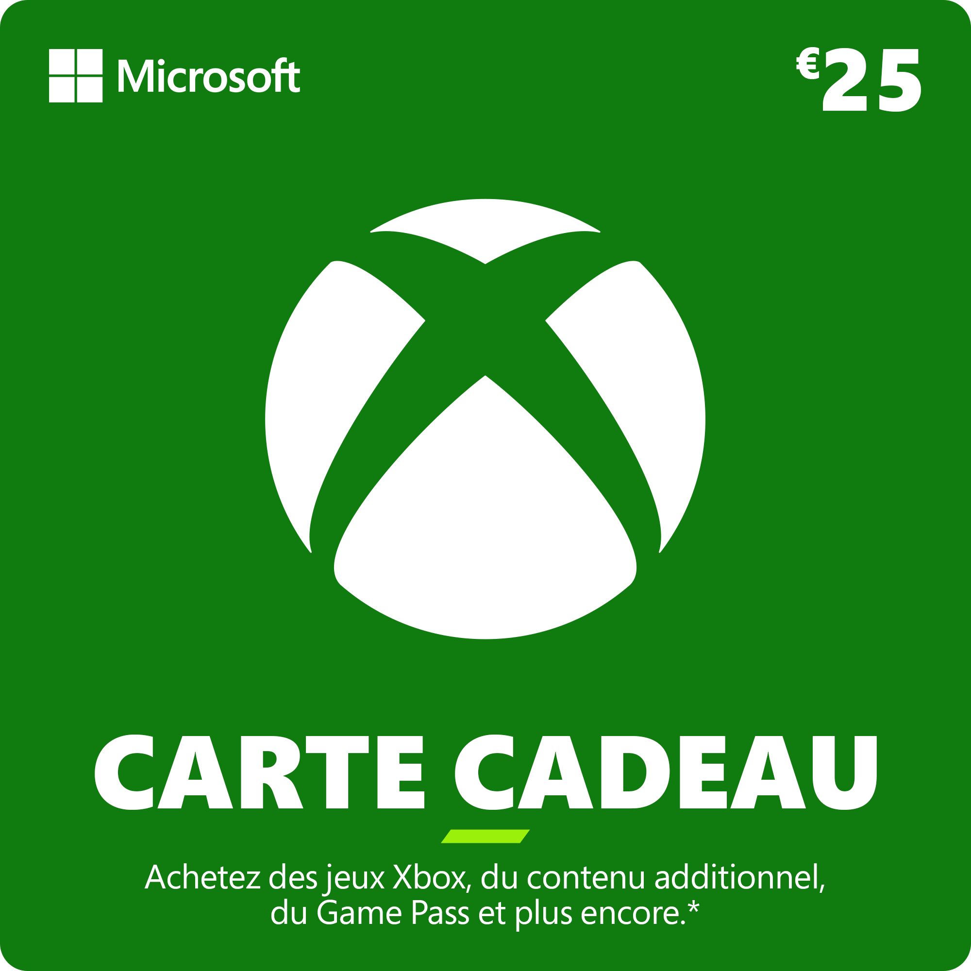 Carte Xbox 25€